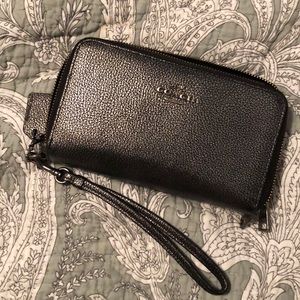 Coach zip around wallet wristlet